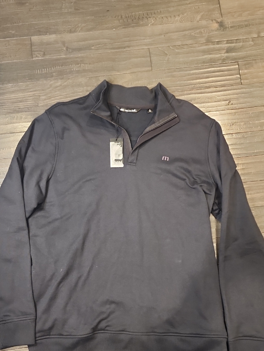 Travis Mathew Navy Quarter-Zip Pullover Sweater